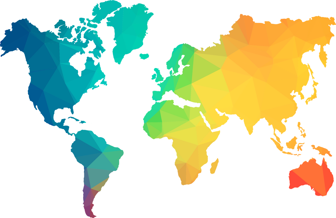 Abstract Polygon World Map